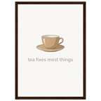 Tea Fixes Most Things – British Tea Kitchen Framed Print - Randello