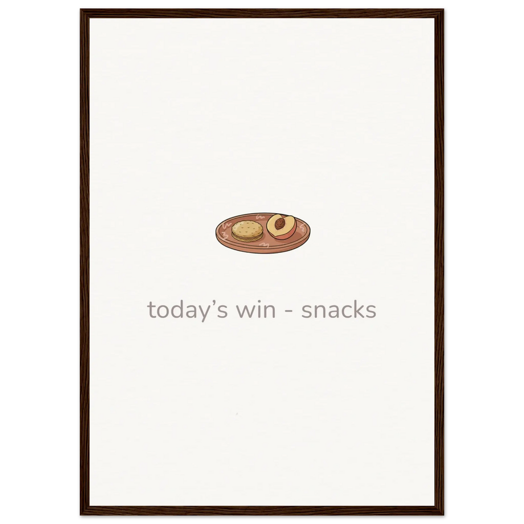 Today’s Win – Snacks British Kitchen Framed Print - Randello