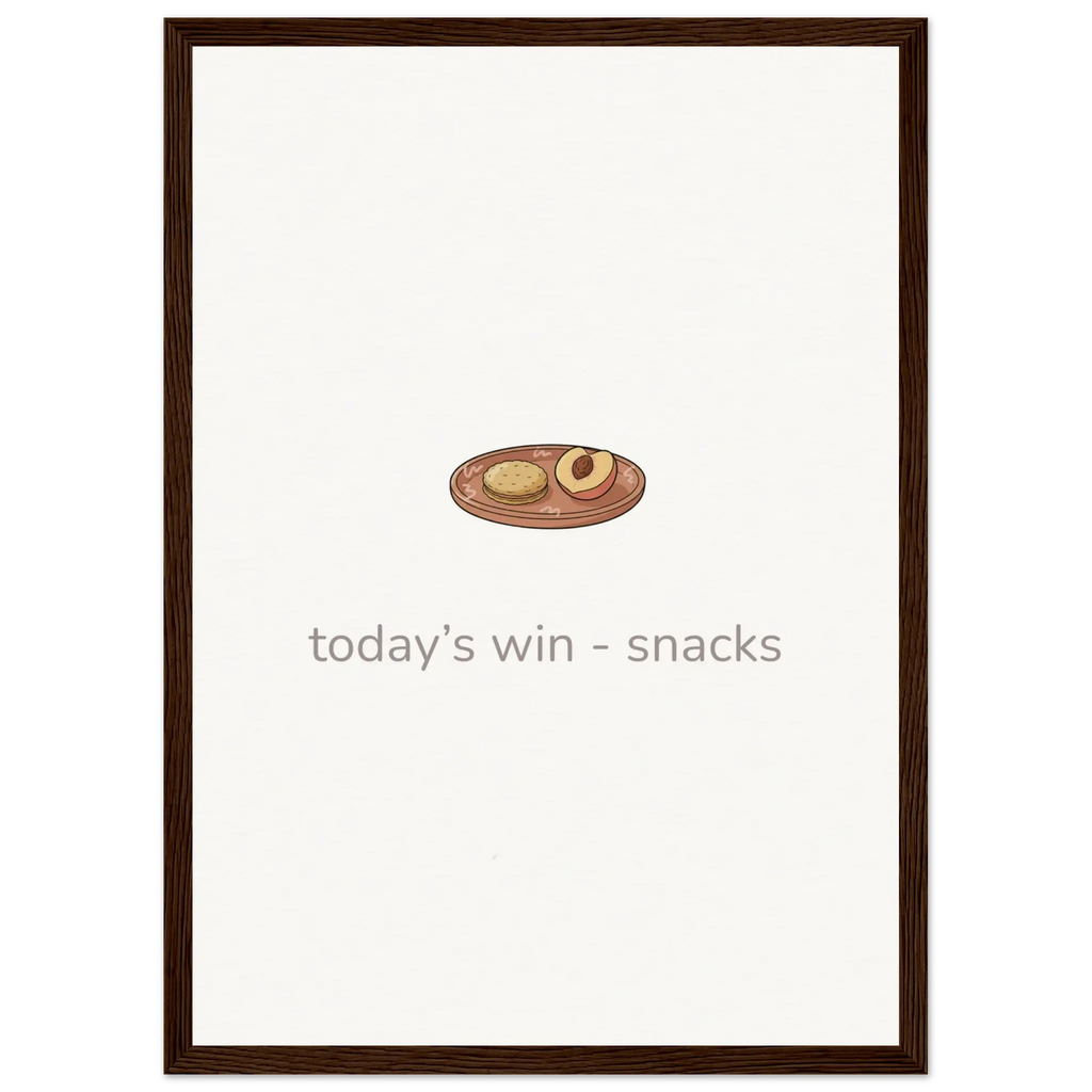 Today’s Win – Snacks British Kitchen Framed Print - Randello