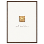 Soft Mornings – Toast Illustration Kitchen Framed Print - Randello