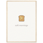 Soft Mornings – Toast Illustration Kitchen Framed Print - Randello
