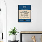 Stiff Upper Lip – British Penguin Book Parody Framed Print - Randello