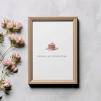 Breaks Are Productive – Cake Quote Kitchen Framed Print - Randello