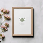 Kettle On – British Tea Kitchen Framed Print - Randello