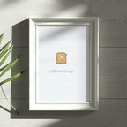 Soft Mornings – Toast Illustration Kitchen Framed Print - Randello