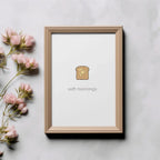 Soft Mornings – Toast Illustration Kitchen Framed Print - Randello