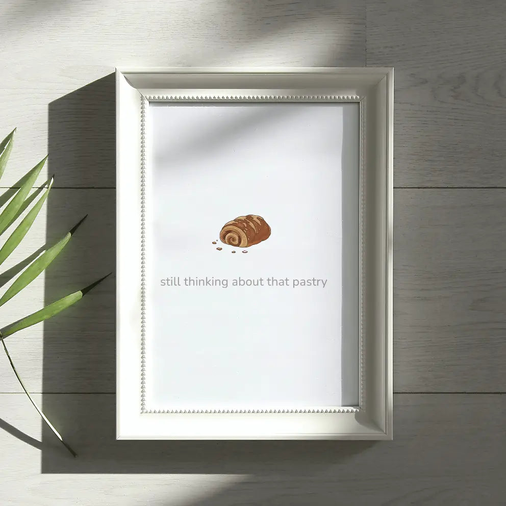 Still Thinking About That Pastry – Bakery Kitchen Framed Print - Randello