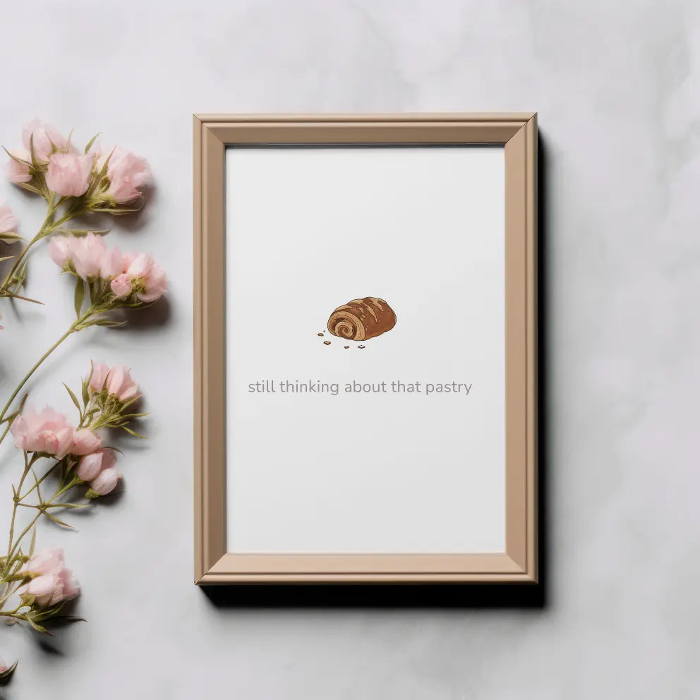 Still Thinking About That Pastry – Bakery Kitchen Framed Print - Randello