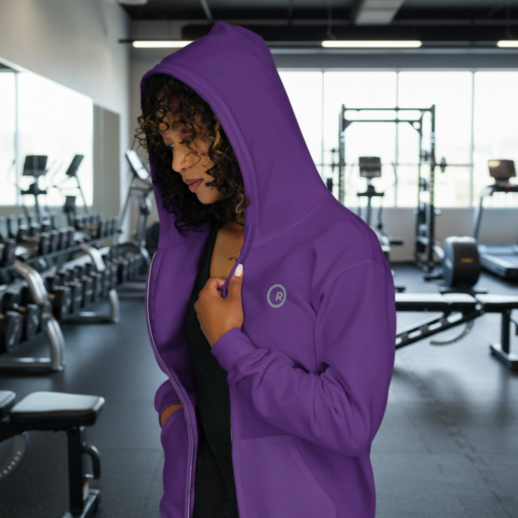 Embroidered Fleece Zip hoodie - Randello