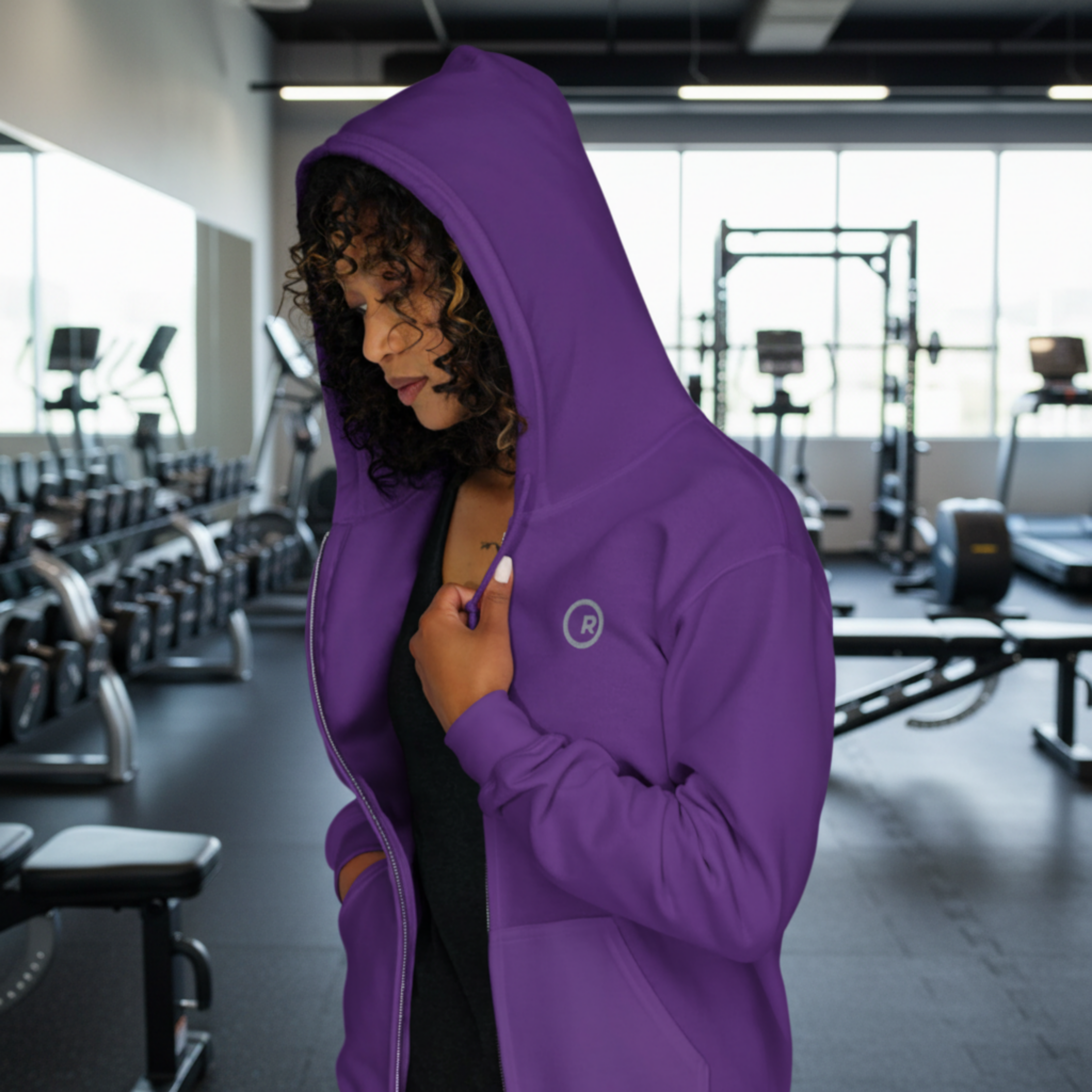 Embroidered Fleece Zip hoodie - Randello